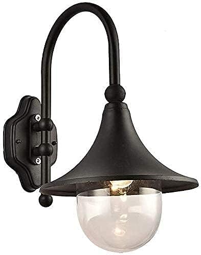 מנורת קיר וינטג 'של NZDY למנורת קיר חיצונית, קיר עם צווארון ברבור מסורתי, מנורת קיר בצורת חצוצרה, 16.9 אינץ',