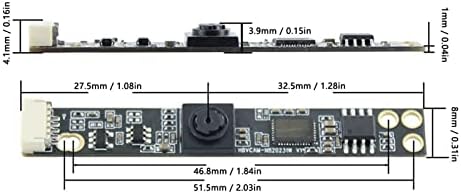 מודול מצלמה של טפולה 1 MP, מודול מצלמה בהגדרה גבוהה 66 ° 2.8 ממ פוקוס קבוע USB 2.0 לוח מצלמת