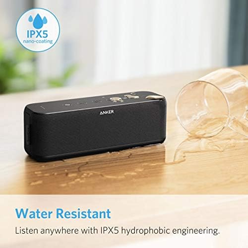 Anker Soundcore Boost 20W רמקול Bluetooth עם טכנולוגיית Bassup - זמן משחק של 12 שעות, IPX5 עמיד במים, סוללה ניידת