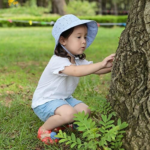 Ami & Li Tots מתכוונן דלי קרם הגנה כובע הגנת שמש כובע קיץ לתינוקת ילד תינוקת ילד פעוט ילד upf 50