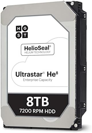 HGST ULTRASTAR HUH728080EL600 HE8, פלטפורמת הליום, Enterprise 8TB 7200 סלד 128MB מטמון SATA 6.0GB/S 7 סידורי