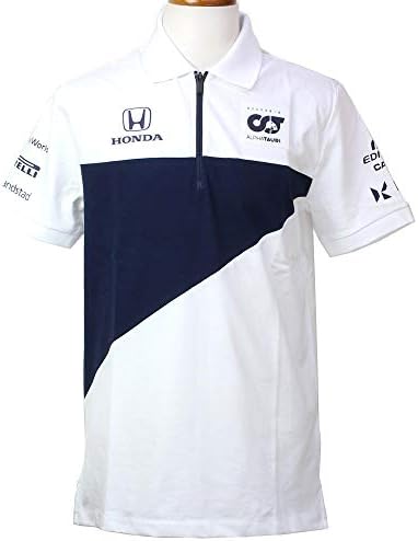 דלק לאוהדים Scuderia alphatauri לגברים 2021 חולצת פולו קבוצתית, לבן
