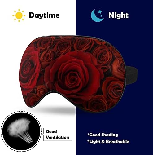 מסכת עין אדומה של רוז אדום אור חוסמת מסכת שינה עם רצועה מתכווננת לנסיעות משמרת שינה