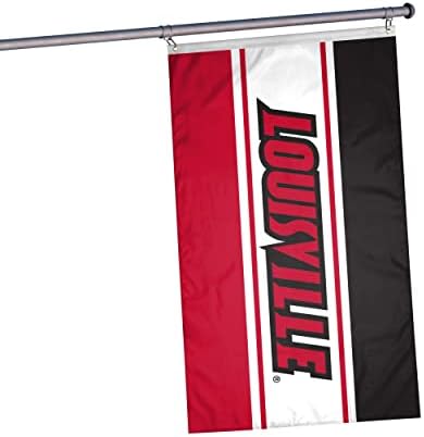 NCAA לואיוויל קרדינלס יוניסקס דו -צדדי כפול 3 'x 5' לוגו צוות דגל אופקי, אופקי 3 'x 5', גודל אחד