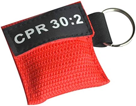 Elysaid 10 pcs החייאה מגן פנים עזרה ראשונה CPR ערכת חירום CPR 30: 2 מחסום החייאה עם כיס מחזיק מפתחות