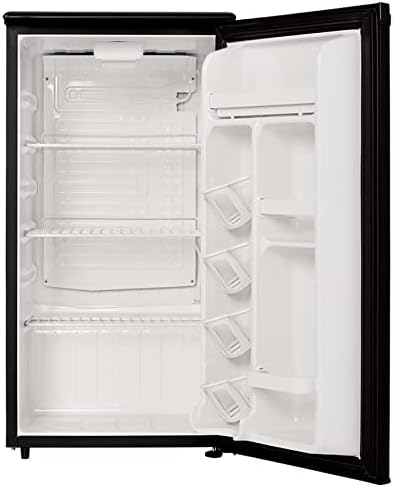 Roomwell 3.3 cu ft מיני מקרר קומפקטי כל המקרר ללא מקפיא, דלת יחידה מקרר קטן refnfr3300, שחור