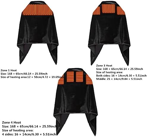 צעיפים מחוממים של Keusn לנשים צעיף USB סיבי פחמן חימום צעיף חימום שמיכה חשמלית שמיכה תרמית 65 × 168