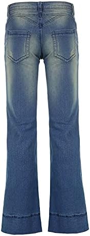 מיאשוי לסרוג ג 'ינס חותלות לנשים נשים של אמריקאי רטרו בסיסי שטף שרוך ישר ג 'ינס ז' אן רומפר לנשים