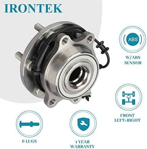 IRONTEK 515065X2 מיסב גלגלים קדמי והרכבה של רכזת W/ABS מתאימה לשנים 2005-2015 עבור ניסאן Frontier/Xterra,