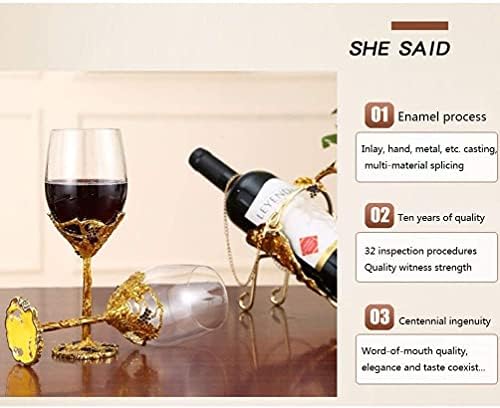 יצרנית ויסקי יצרנית אמייל אמייל עם 4 כוסות יין אמייל, סט דקנטר יין פרימיום, מפוצץ ביד, יצרנית סאקה