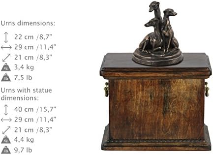 וויפטס, זיכרון, כד לאפר של כלב, עם פסל כלב, ארטדוג