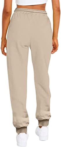 מכנסי טרנינג של Prdece נשים עם כיסים המותניים האלסטיים ריצות לנשים לנשים מכנסיים מזדמנים של טרקלין יוגה