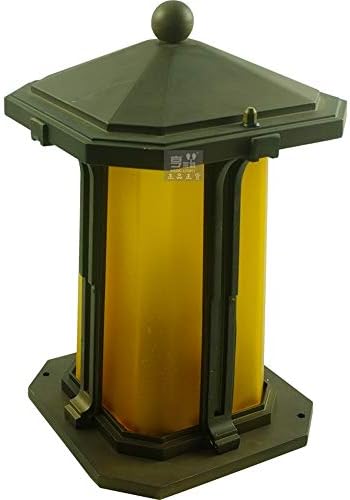IIFAS קלאסי וינטג 'IP23 אטום מים עמוד חיצוני מנורה פנס זכוכית צהוב פנס בית אטום גשם גדר וילה גן פוסט עמוד מתקן