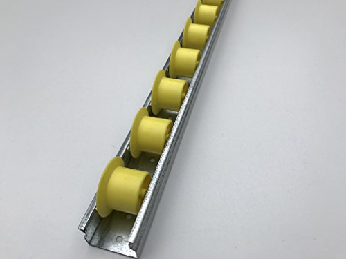 מסלול רולר רולר רולר זורם מסוע כוח הכבידה עם גלגלי אוגן צהוב
