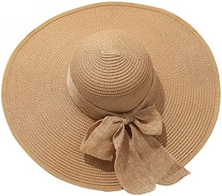 כובעי שמש רחבים שוליים עם קשת קשת גדולה לנסיעות בחוף הים חיצוני הגנה על UV UV UPF50+ כובעי תקליטונים אריזים