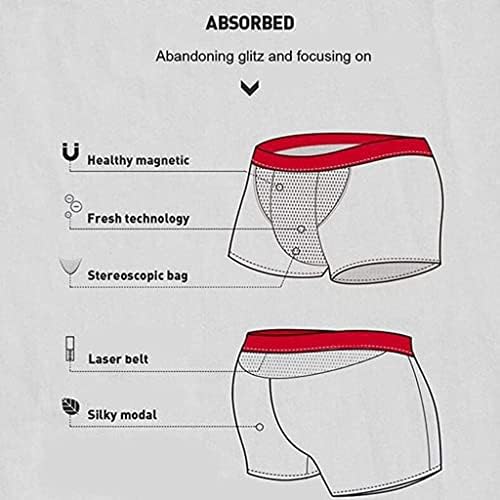 תחתוני הבריאות של Xsion גברים בטיפול מגנטי בוקסר מתאגרף מכנסיים קצרים נושמים תחתונים תחתונים 3 חבילות