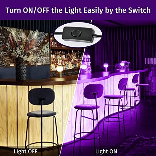 Ontesik 150W LED UV אורות שחורים אורות עמיד למים, המשמש לציור גוף, סלון, חדר משחקים, ליל כל הקדושים,
