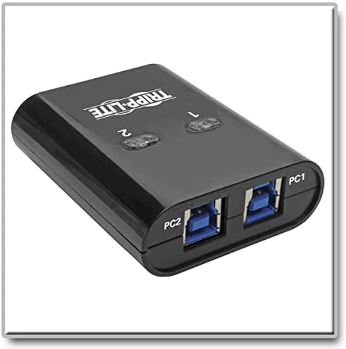 Tripp Lite 2 מתג USB יציאת USB, מתג היקפי USB 3.0, Superspeed 5 Gbps, שחור, אחריות 3 שנים