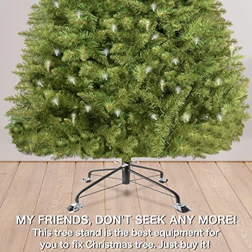 עץ עץ חג המולד של Ezydecor מתכת לעץ מלאכותי 17.7 מעמד מתקפל עם גלגלים מתגלגלים