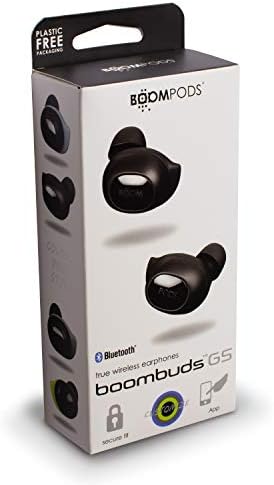 Boompods Boombuds GS True Wireless - אוזניות Bluetooth IPX5 עמידות בפני מים/אטומי זיעה, מארז