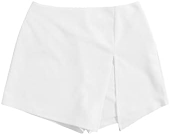 מילומיה גלישת נשים קדמית חריץ Hem Skorts חצאית גבוהה במותניים מכנסיים קצרים