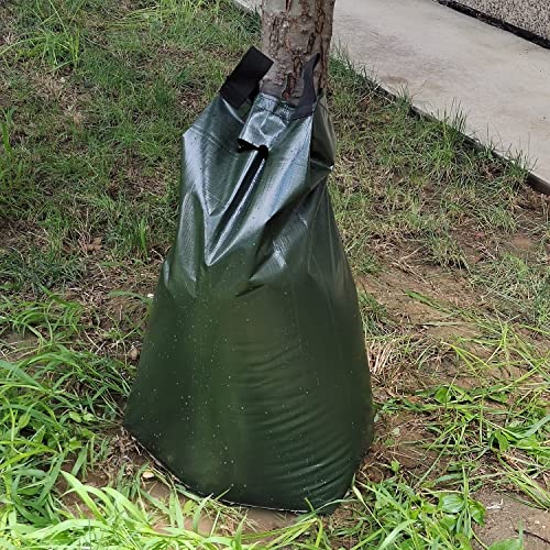 שקיות השקיה של עץ Gohfeoeo 20 ליטר, 3 חבילות לשימוש חוזר לשחרור איטי שקית מים לעצים, שקית השקיה REE עשויה מחומר