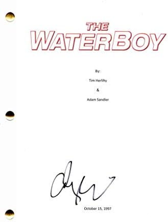אדם סנדלר חתם על חתימה - תסריט הסרטים המלא של Waterboy - הנרי וינקלר, קתי בייטס, ג'ילמור שמח, בילי מדיסון, ביג
