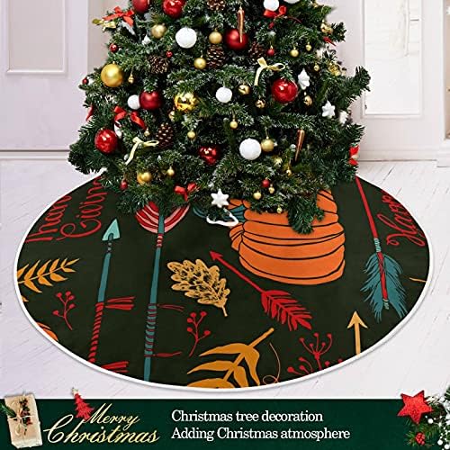 חג ההודיה שמח סתיו עץ חג המולד חצאית 36 אינץ