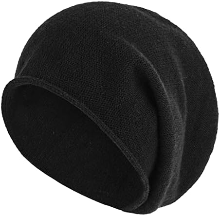 כובע כיפה חם של Missshorthare Slouchy לנשים חורף 2 חתיכות צמר תערובת כובעי כפפות מסך מגע