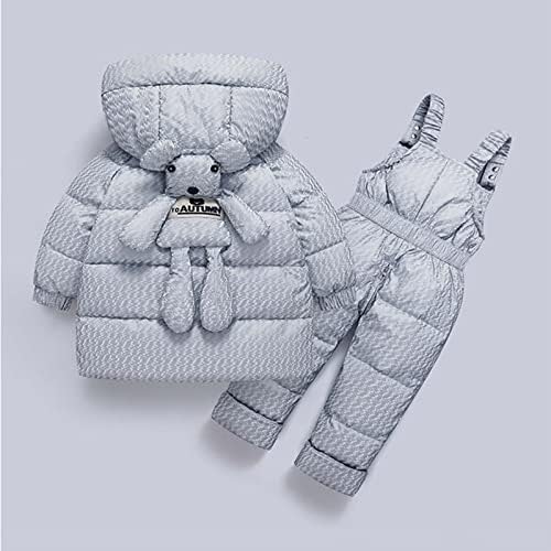 פעוטות שלג שלג בנות בנות 2022 חורף עבה עם ברדס עם מכנסי שלג ומעילים סרוק חורף תלבושת חמה