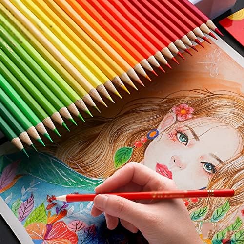 FZZDP 180 צבעי עפרונות צבע שמן מקצועי עץ עץ עפרון צבעי מים רכים לרישום בית ספר ציוד אמנות ציוד
