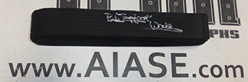 ביל Superfoot Wallace חתום חגורה שחורה PSA/DNA COA UFC 1 שדרן Kickboxer - מוצרים שונים של UFC UFC