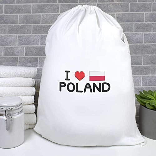 אזידה' אני אוהב פולין ' כביסה/כביסה / אחסון תיק