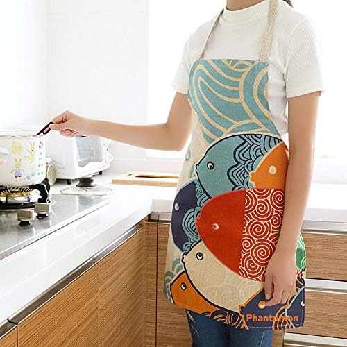 סינרי פנטומון לנשים מצוירים בסגנון יפני סגנון יפני מקסים הדפס שף מטבח בישול סינרים מצחיקים