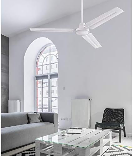 תאורת ווסטינגהאוס 7237900 ג 'קס, מאוורר תקרה בסגנון תעשייתי מודרני עם שלט רחוק, 56 אינץ', גימור לבן