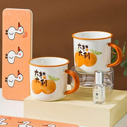 Houkai Big Orange Dali Fuewash Cup Set מברשת שיניים כוס שיניים כוס קרמיקה קרמיקה כוס קרמיקה