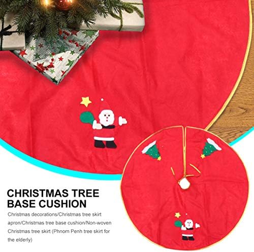 Besportble 90 סמ סינר עץ חג המולד חצאית עץ חג מולד שמח חצאית עץ בד לא ארוגה לעיצוב חג המולד קישוט