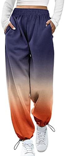 מכנסי טרנינג במותניים גבוהות לנשים מדפיסים חותלות תחתונות עם מכנסי כושר כושר כושר מכנסי מכנסי טרקלין