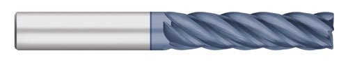 טיטאן טק26961 מוצק קרביד השישי-פרו משתנה מדד סוף מיל, ארוך אורך, 5 חליל, פינת רדיוס, אלטין מצופה, 3/4 שוק קוטר,