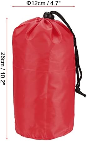 שקית אחסון בגדים של פטיקיל, שקית חוט בגדים בגודל בינוני שקית מארגן עם רצועה לטיולי קמפינג, אדום