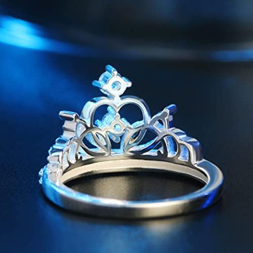 מזלג טבעת נשים גל טבעת אישית מתנת תכשיטי יוקרה מיקרו סלול זירקון כתר טבעת אישית טבעת