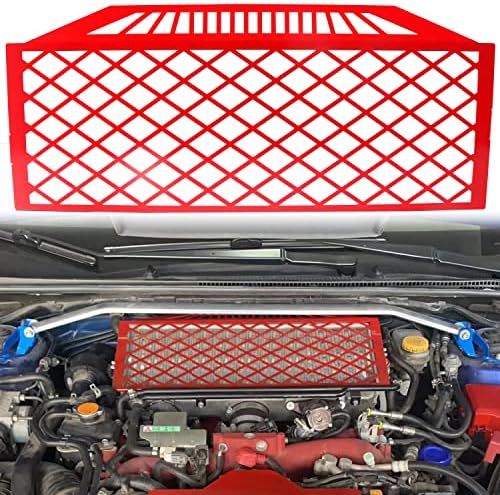 Autophoton עבור Subaru WRX STI 2015-2020 סגסוגת רדיאטור מיכל מים אדום כיסוי נטו 1 יחסי רכב אביזרי רכב