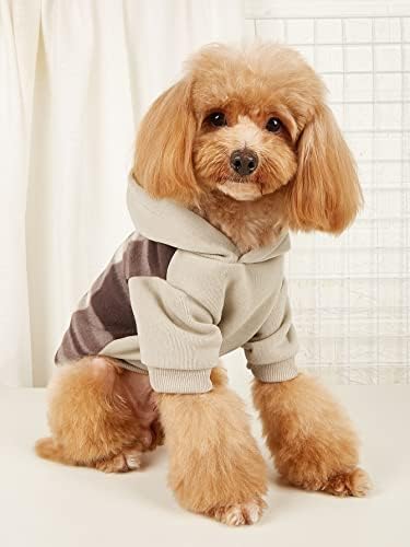 Qwinee משובץ קפוצ'ון כלב חולצה חמה חולצה כלב סווטשירט סווטשירט מעיל מעיל תלבושות עם כובע לכלבים בינוניים