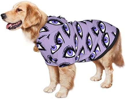 קפוצ'ון גדול כלב סגול-איל-עיניים-טייפרו-טראו סוודר בגדי חיות מחמד עם מעיל תלבושת חתולים רכים X-LAGE