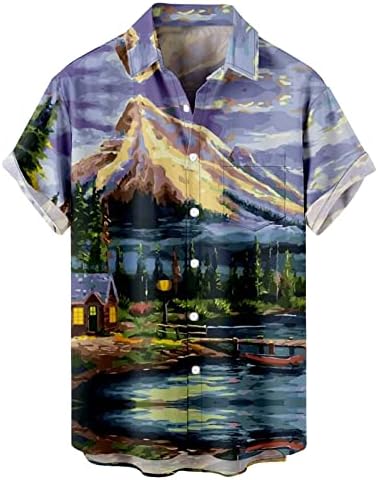 XXBR 2023 קיץ חדש 3D Colorblock חולצות גברים הוואי חולצות הדפס פרחוני מזדמן שרוול קצר שרוול ארוך שרוול