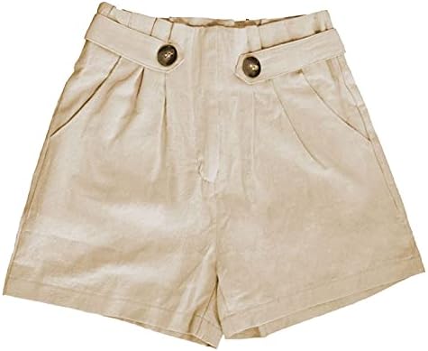 BMISEGM מכנסי חדר כושר לנשים קצרים אופנה כפתור קיץ מכנסיים קצרים נשים מזדמנים עם מכנסי כיס קצרים