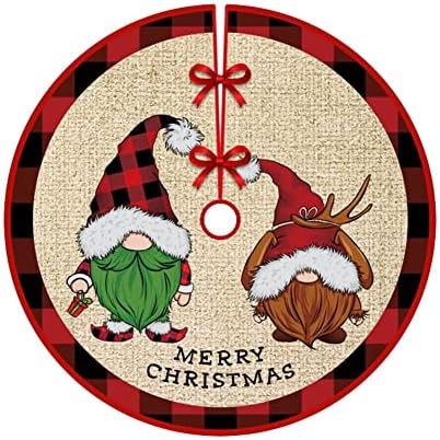 חצאית עץ חג המולד של בת ים מקסימה חצאיות עץ חג המולד עם משאית אדומה פתית שלג סנטה קלאוס כפרי עץ חג