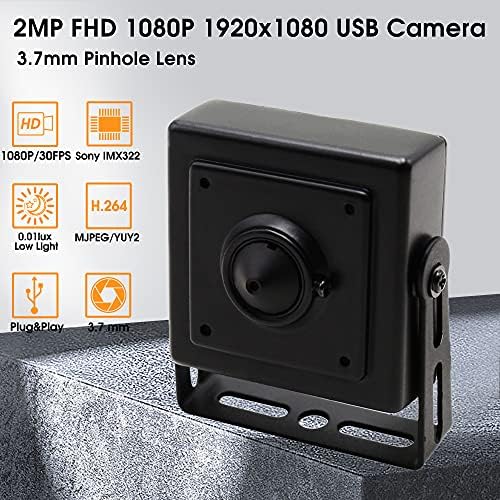 מצלמת SVPRO USB 1080p HD מצלמת WebCAM מצלמת עדשת חור פינה 3.7 ממ זווית רחבה מצלמת מחשב H.264 מצלמת לוקס נמוכה