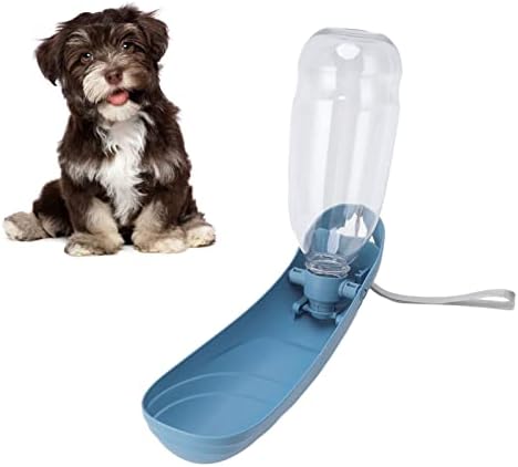 בקבוק מים לכלבים, מתקן מים גור מתקפל נייד 550 מ ל, בקבוק מים לחיות מחמד עם מזין שתייה, מתקן בקבוקי מים