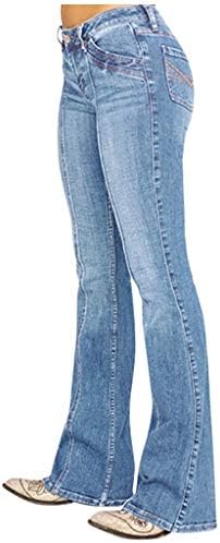מכנסי ג'ינס ג'ינס מכנסיים ג'ינס מכנסיים מלחמה על גודל כפתור גודל נשים ג'ינס מתלקחות מכנסי ג'ינס